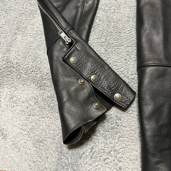 Harley Davidson Women's Leather Motorcycle Chaps Small Long Biker Riding Black - Picture 3 of 8